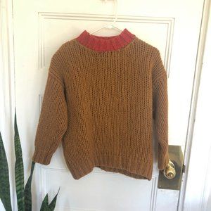 Babaa sweater (similar to no.19) in ochre/red!